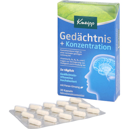 KNEIPP Gedächtnis+Konzentration Kapseln 30 St