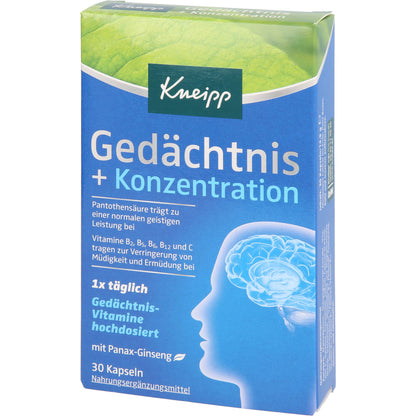 KNEIPP Gedächtnis+Konzentration Kapseln 30 St