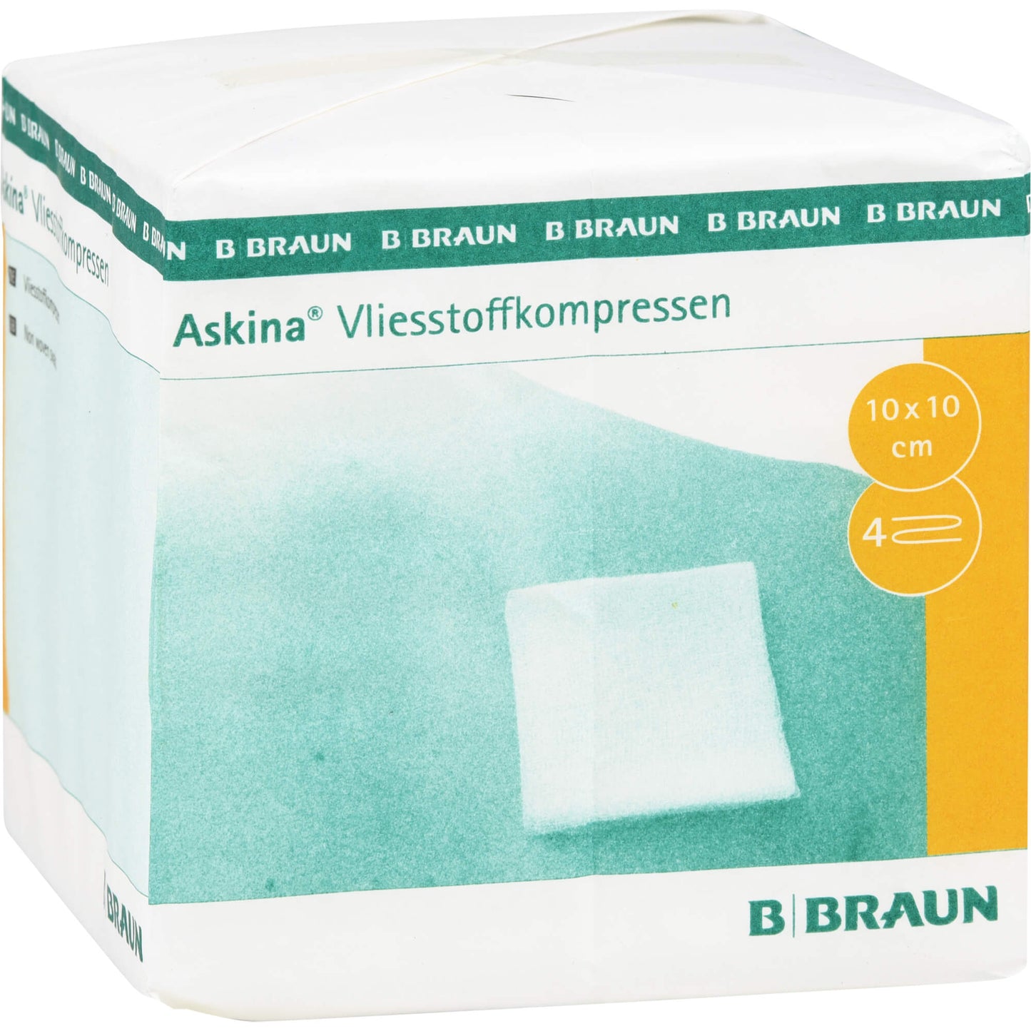 ASKINA Vliesstoffkompr.unsteril 10x10 cm 4fach 100 St