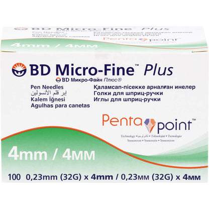 BD MICRO-FINE+ Pen-Nadeln 0,23x4 mm 32 G 100 St