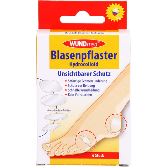 BLASENPFLASTER hydrocolloid 4 Größen transparent 6 St