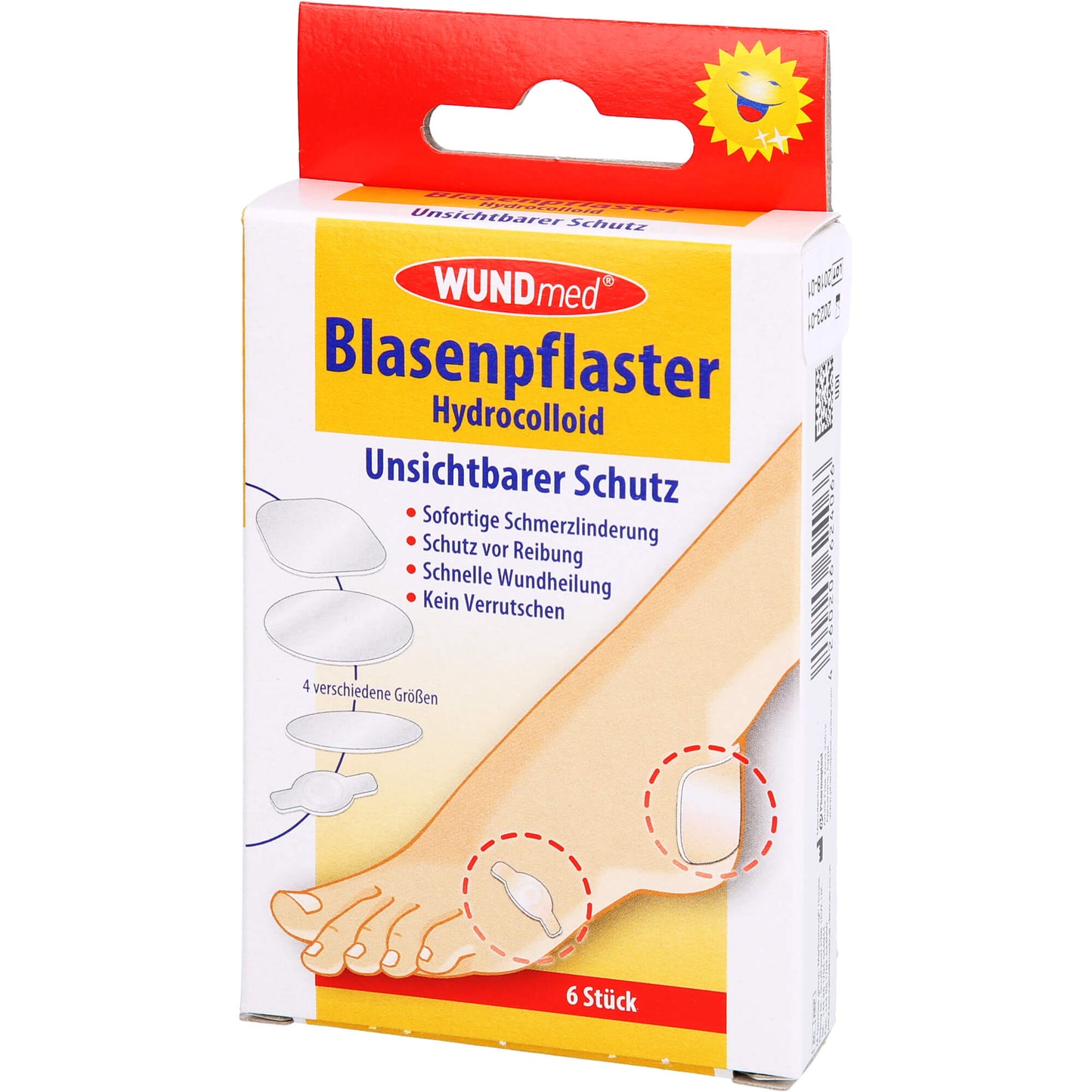 BLASENPFLASTER hydrocolloid 4 Größen transparent 6 St