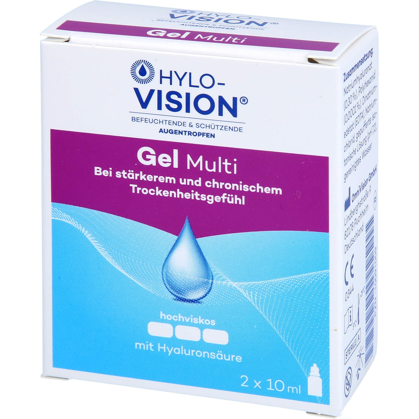 HYLO-VISION Gel multi Augentropfen 2X10 ml