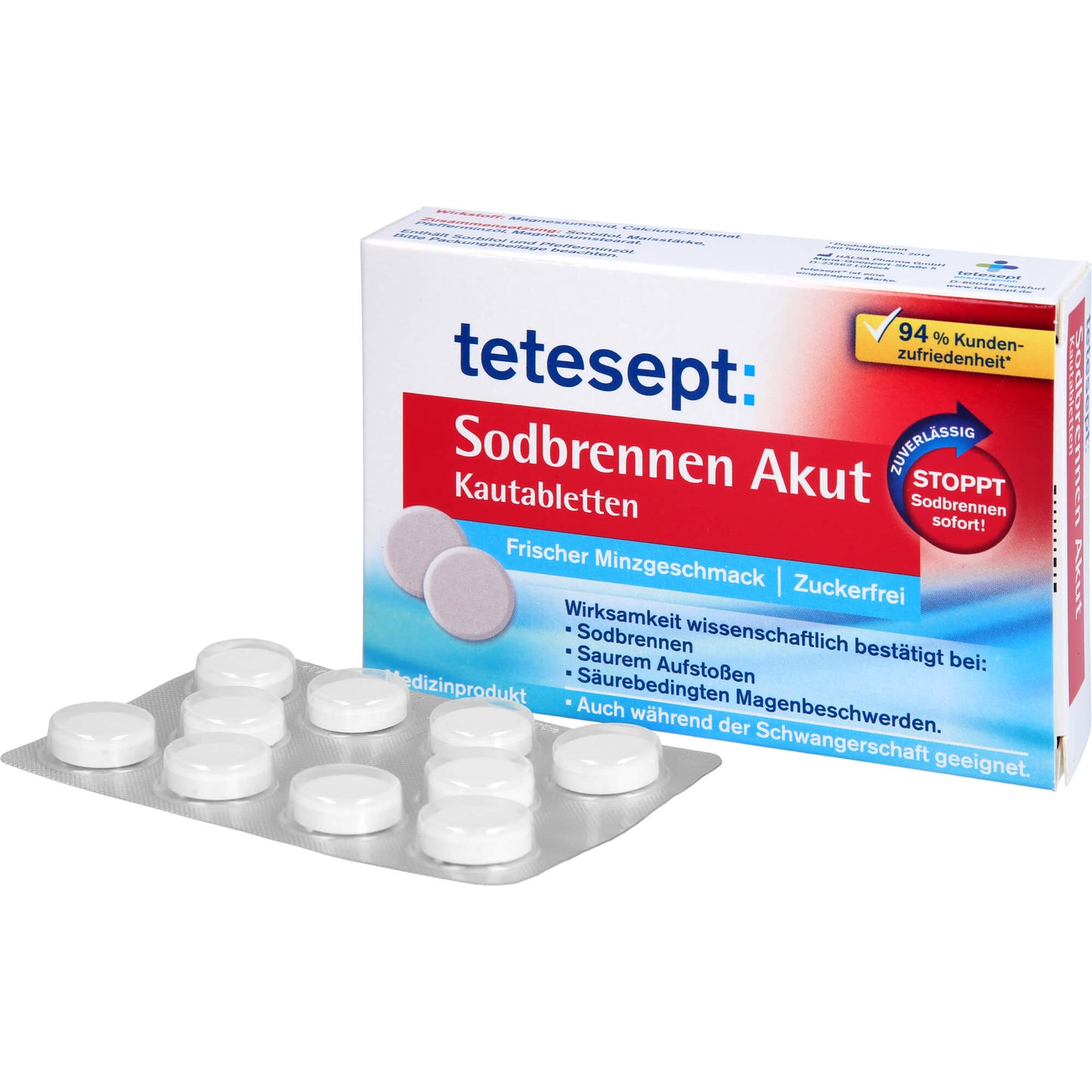TETESEPT Sodbrennen Akut Kautabletten 20 St