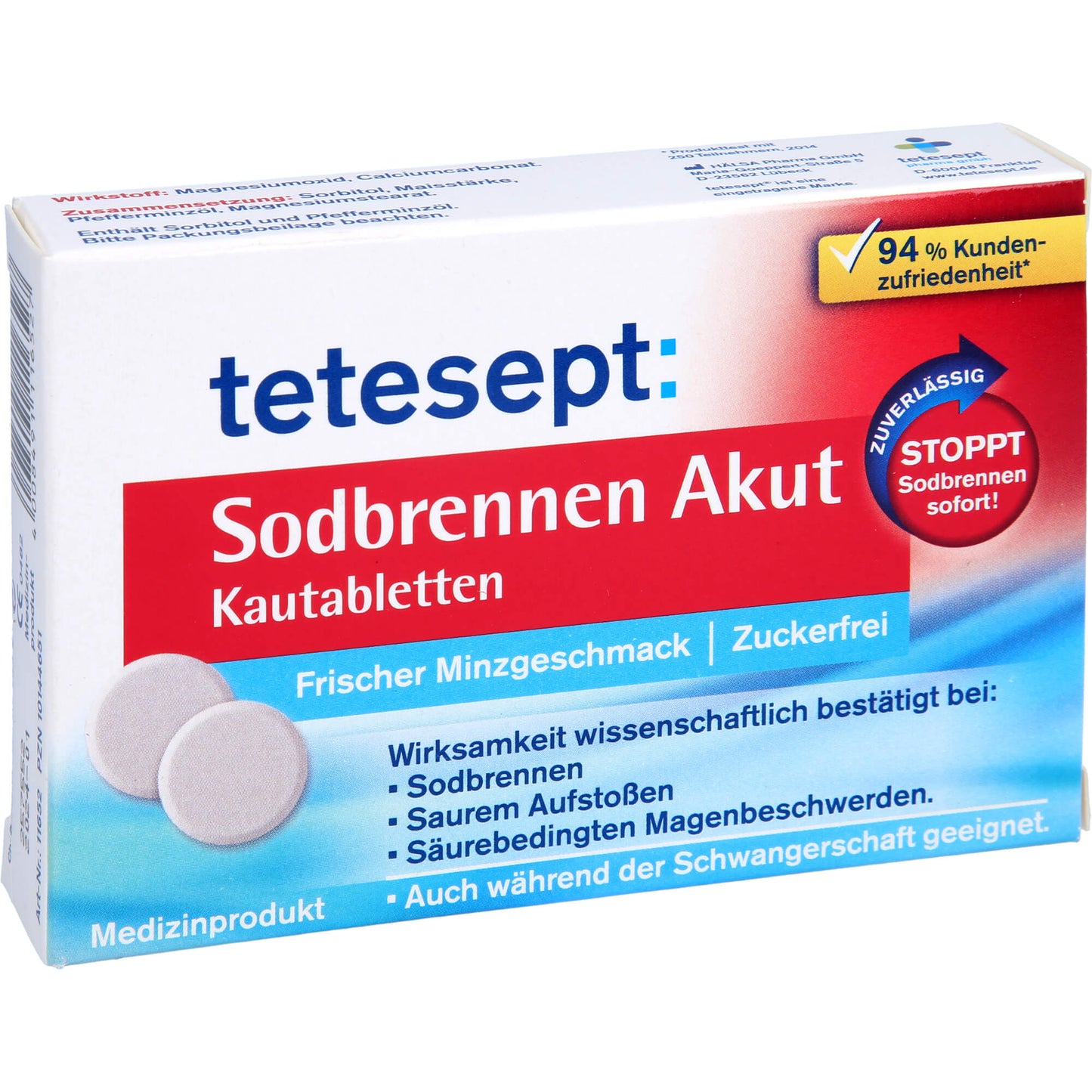 TETESEPT Sodbrennen Akut Kautabletten 20 St