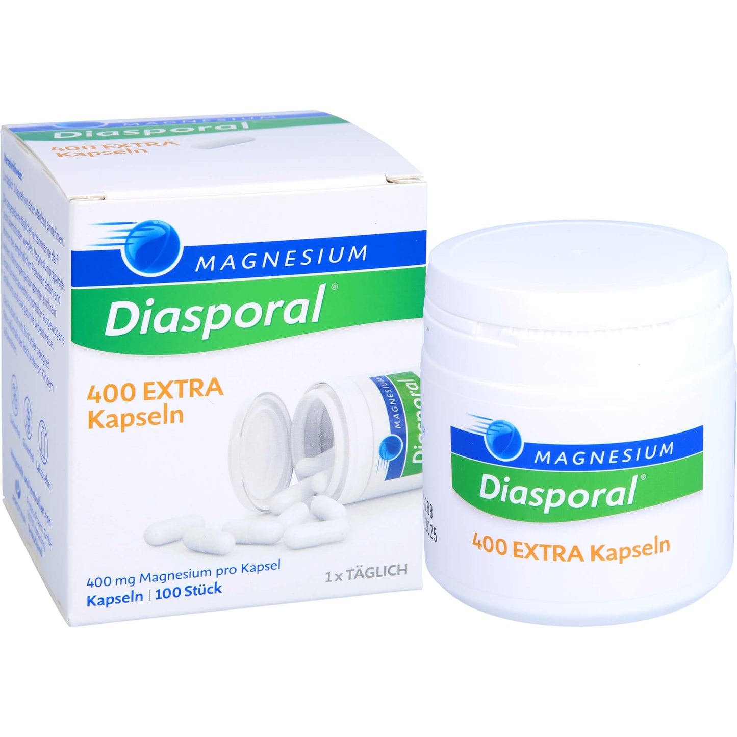 MAGNESIUM DIASPORAL 400 Extra Kapseln 100 St