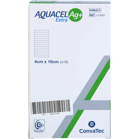 AQUACEL Ag+ Extra 4x10 cm Kompressen 10 St