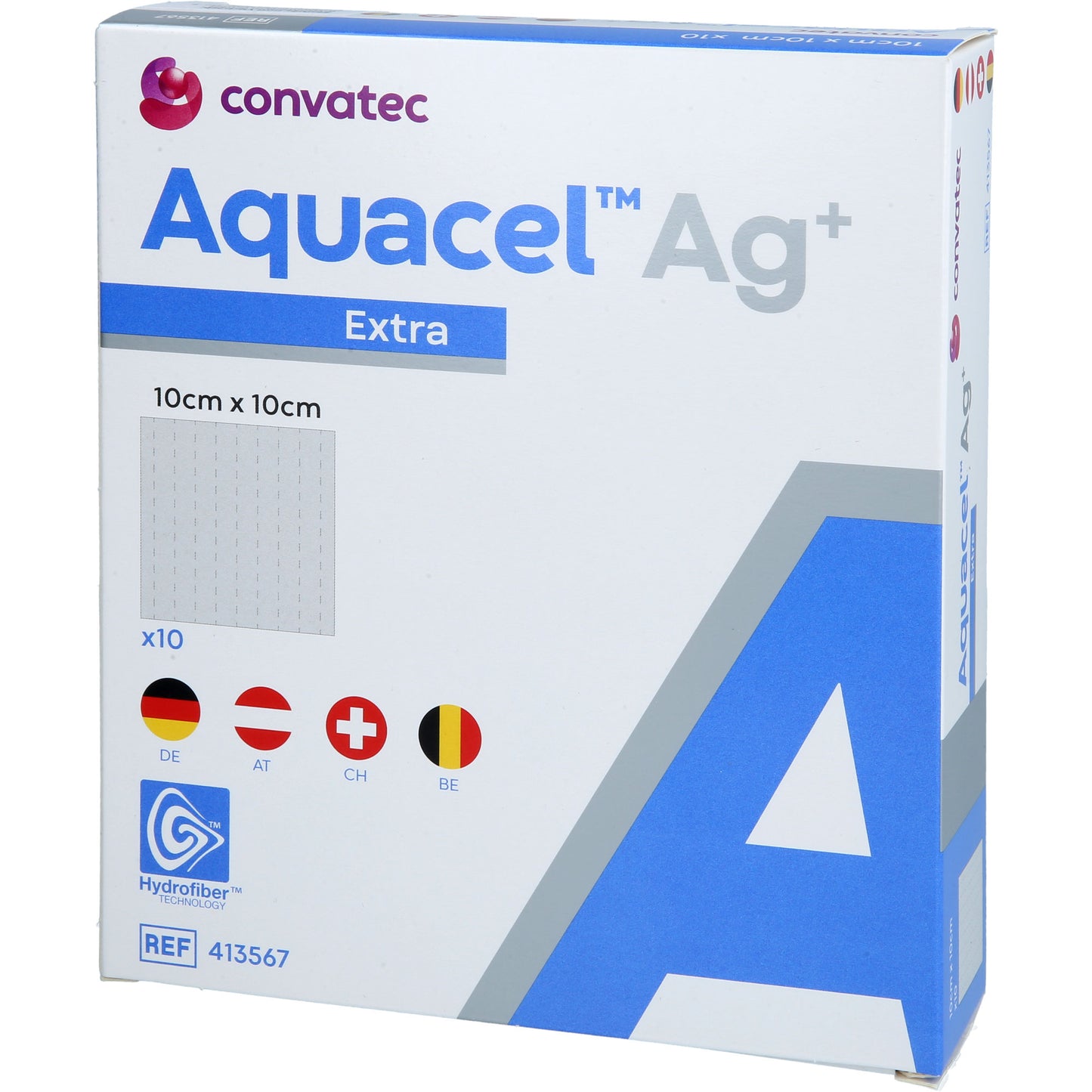 AQUACEL Ag+ Extra 10x10 cm Kompressen 10 St
