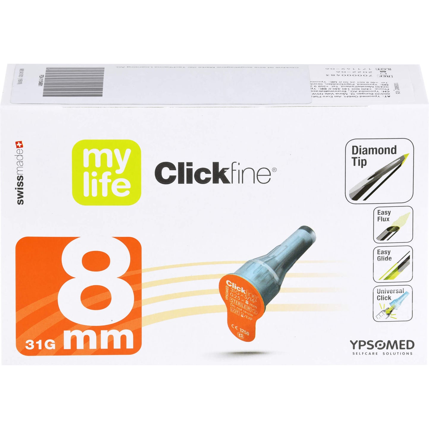 MYLIFE Clickfine Pen-Nadeln 8 mm 31 G 100 St