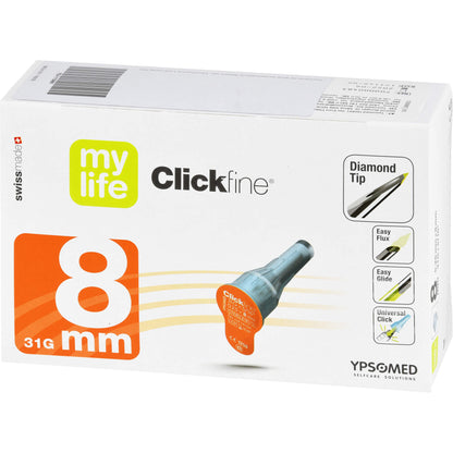 MYLIFE Clickfine Pen-Nadeln 8 mm 31 G 100 St