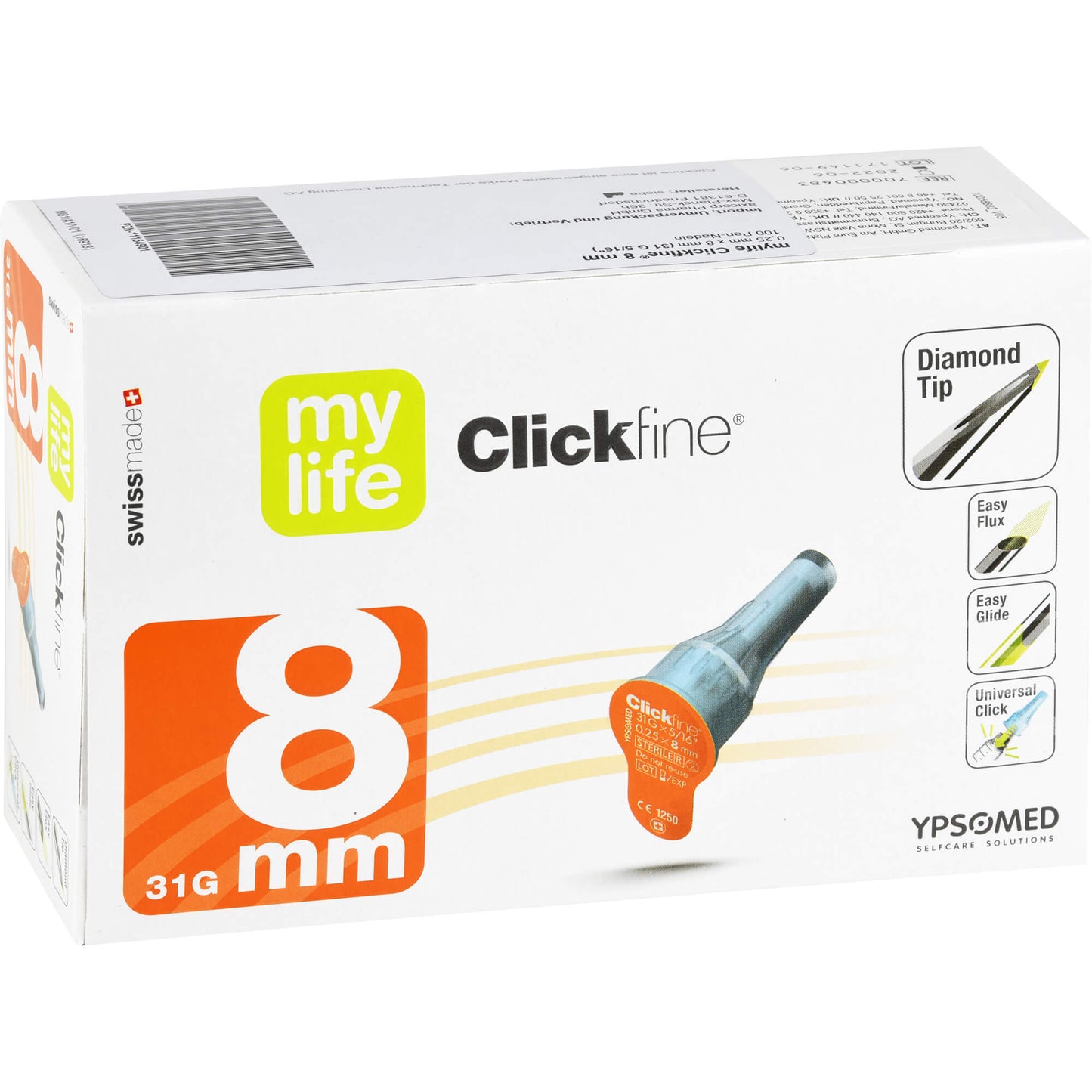 MYLIFE Clickfine Pen-Nadeln 8 mm 31 G 100 St