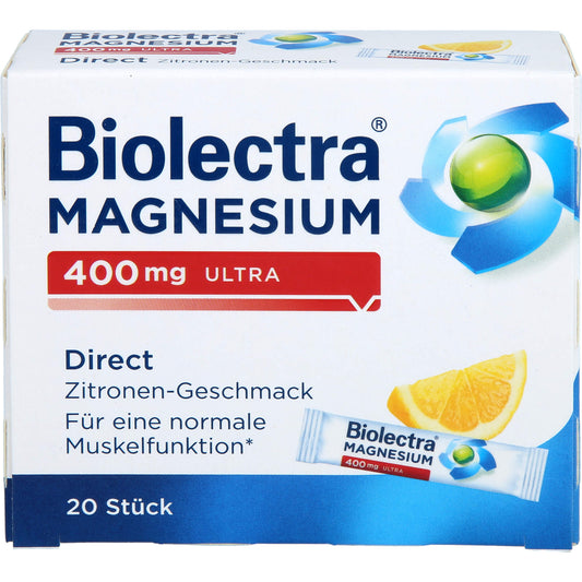 BIOLECTRA Magnesium 400 mg ultra Direct Zitrone 20 St
