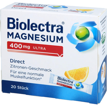 BIOLECTRA Magnesium 400 mg ultra Direct Zitrone 20 St