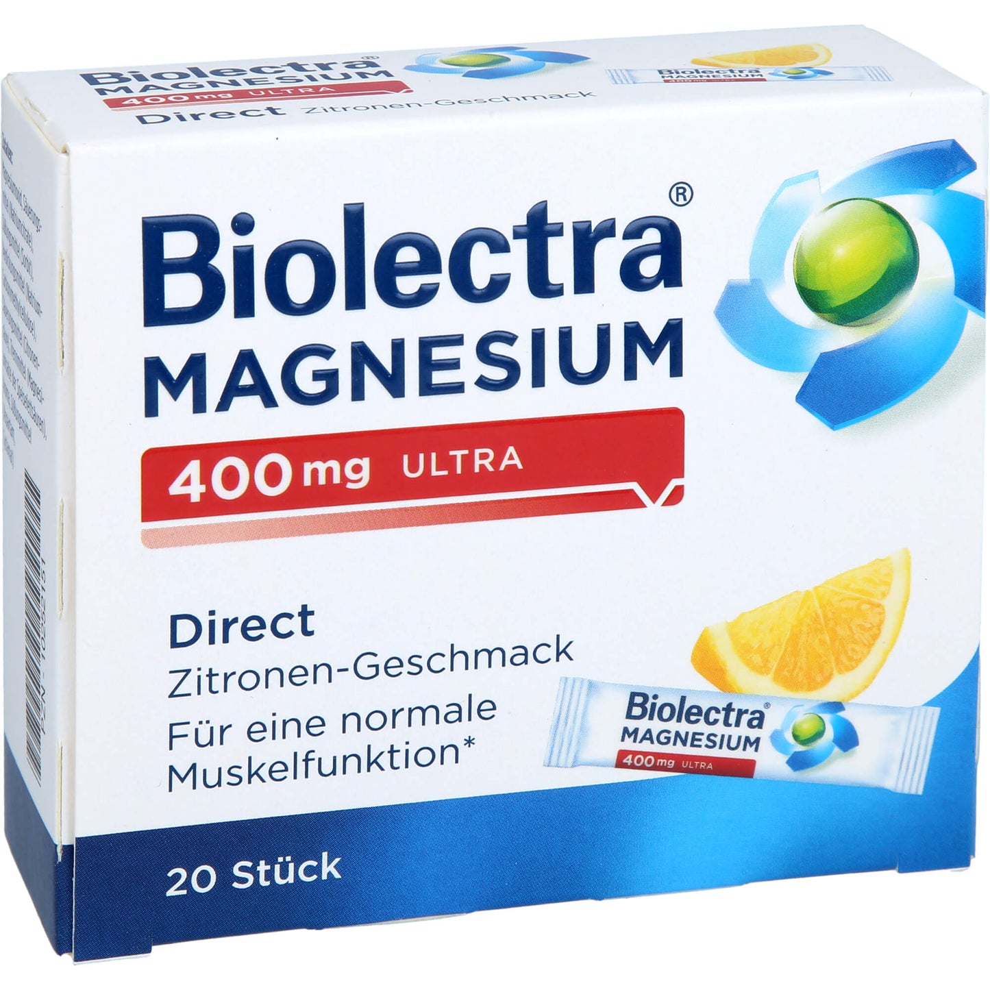 BIOLECTRA Magnesium 400 mg ultra Direct Zitrone 20 St