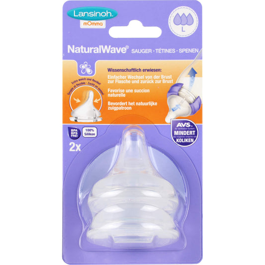 LANSINOH NaturalWave Sauger L 2 St