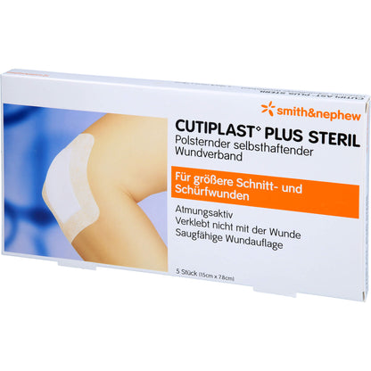 CUTIPLAST Plus steril 7,8x15 cm Verband 5 St
