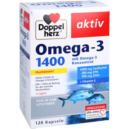 DOPPELHERZ Omega-3 1.400 Kapseln 120 St