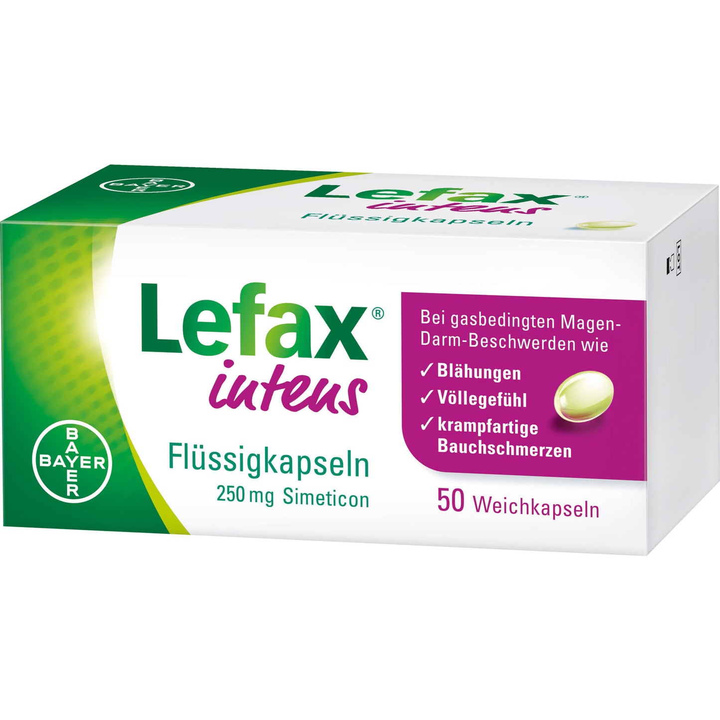 LEFAX intens Flüssigkapseln 250 mg Simeticon 50 St