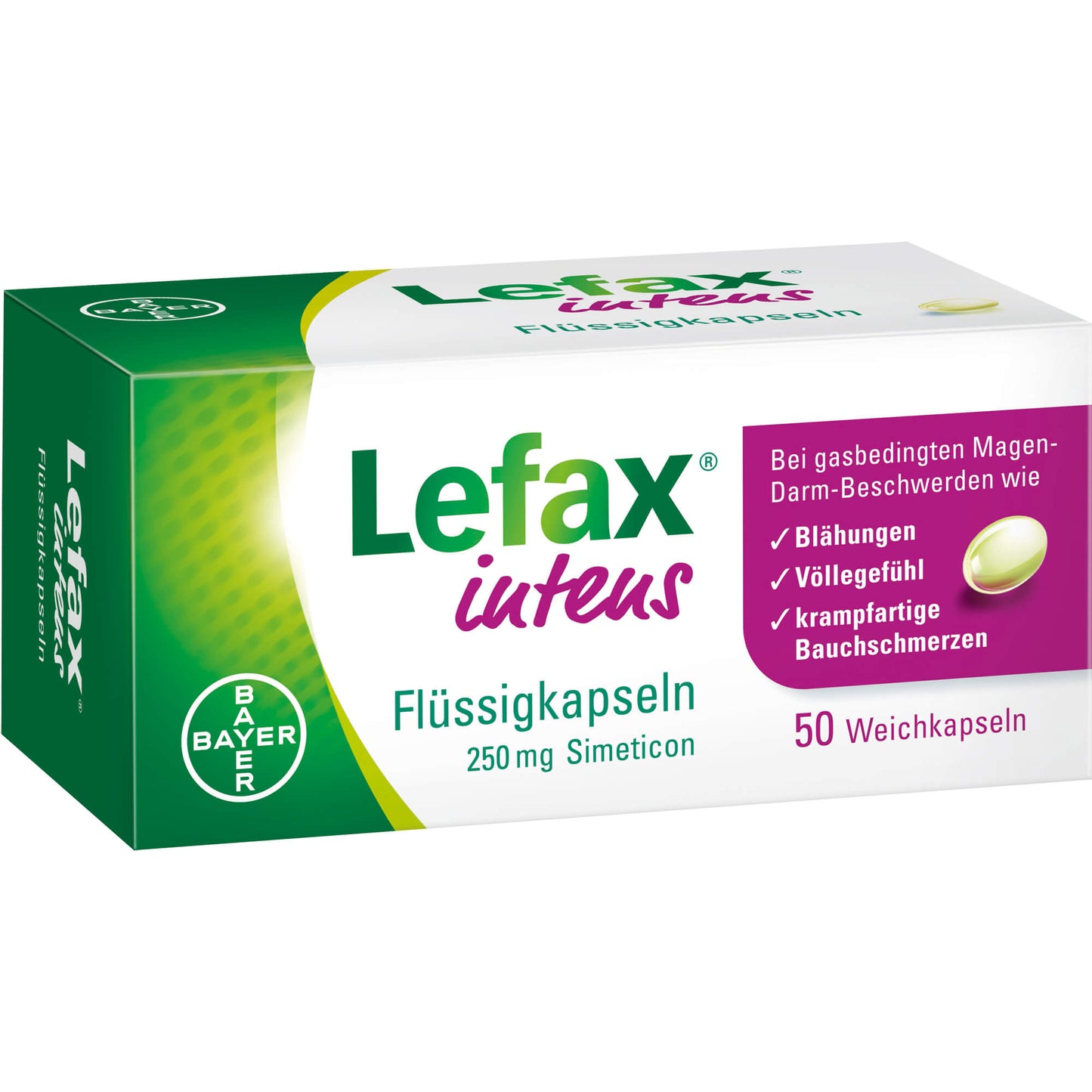 LEFAX intens Flüssigkapseln 250 mg Simeticon 50 St