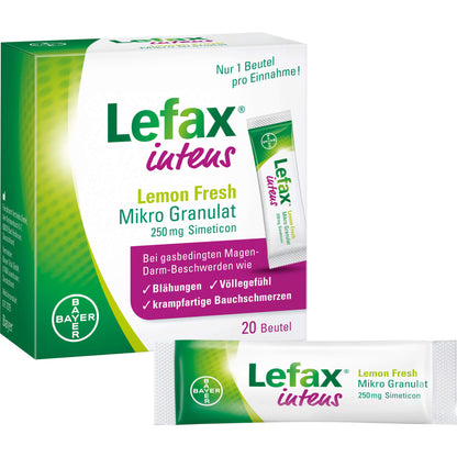 LEFAX intens Lemon Fresh Mikro Granul.250 mg Sim. 20 St