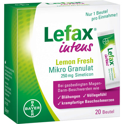 LEFAX intens Lemon Fresh Mikro Granul.250 mg Sim. 20 St