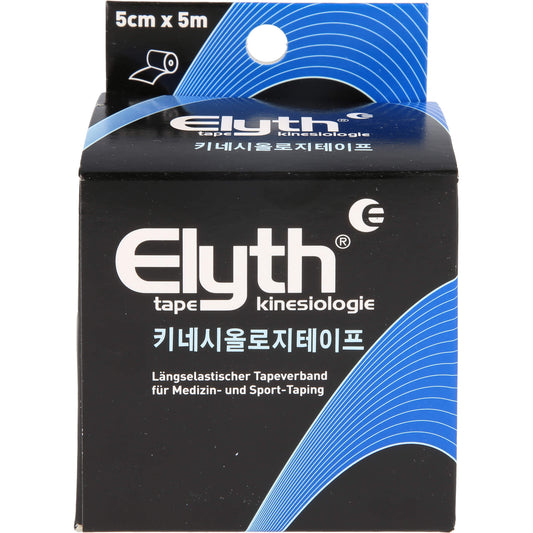 KINESIOLOGIE Tape Elyth 5 cmx5 m schwarz 1 St