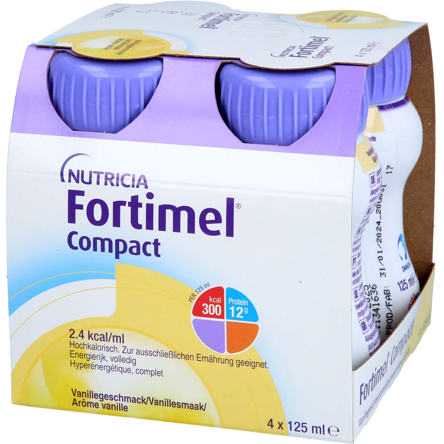 FORTIMEL Compact 2.4 kcal Vanillegeschmack 8X4X125 ml
