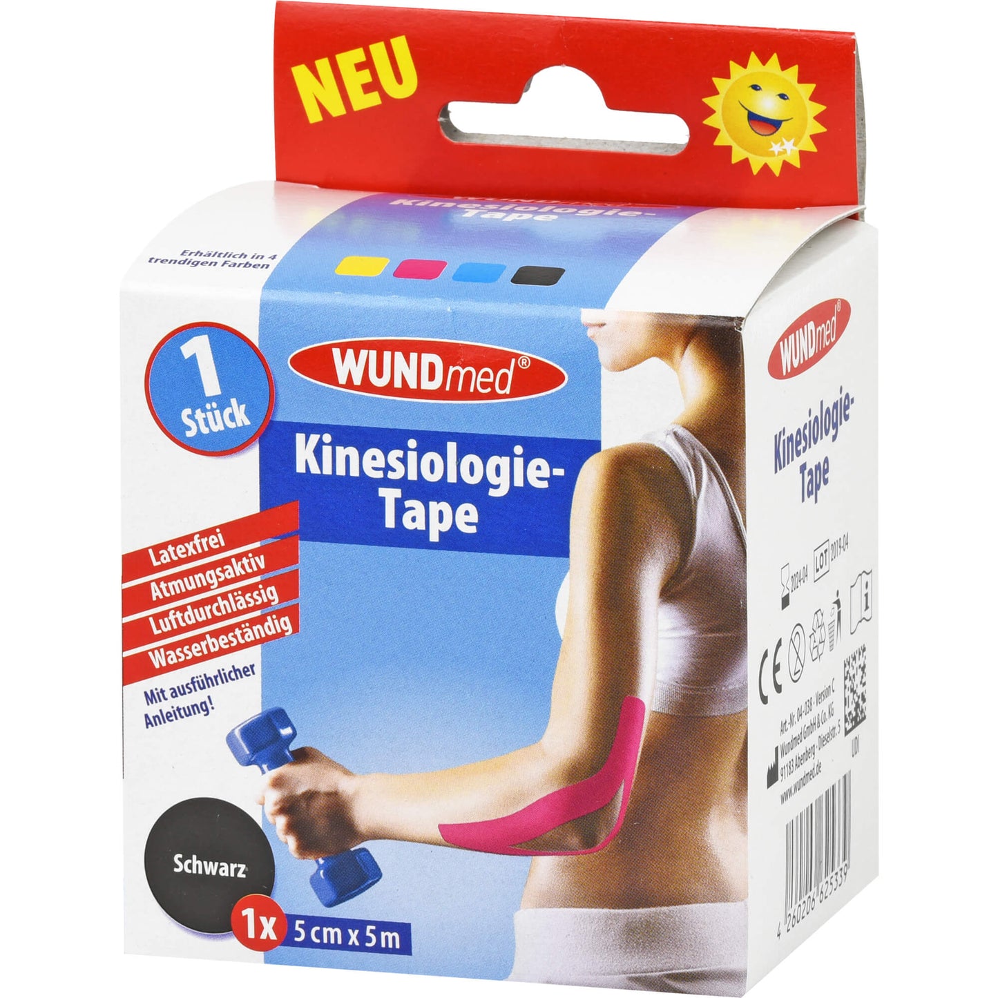 KINESIOLOGIE Tape 5 cmx5 m schwarz 1 St