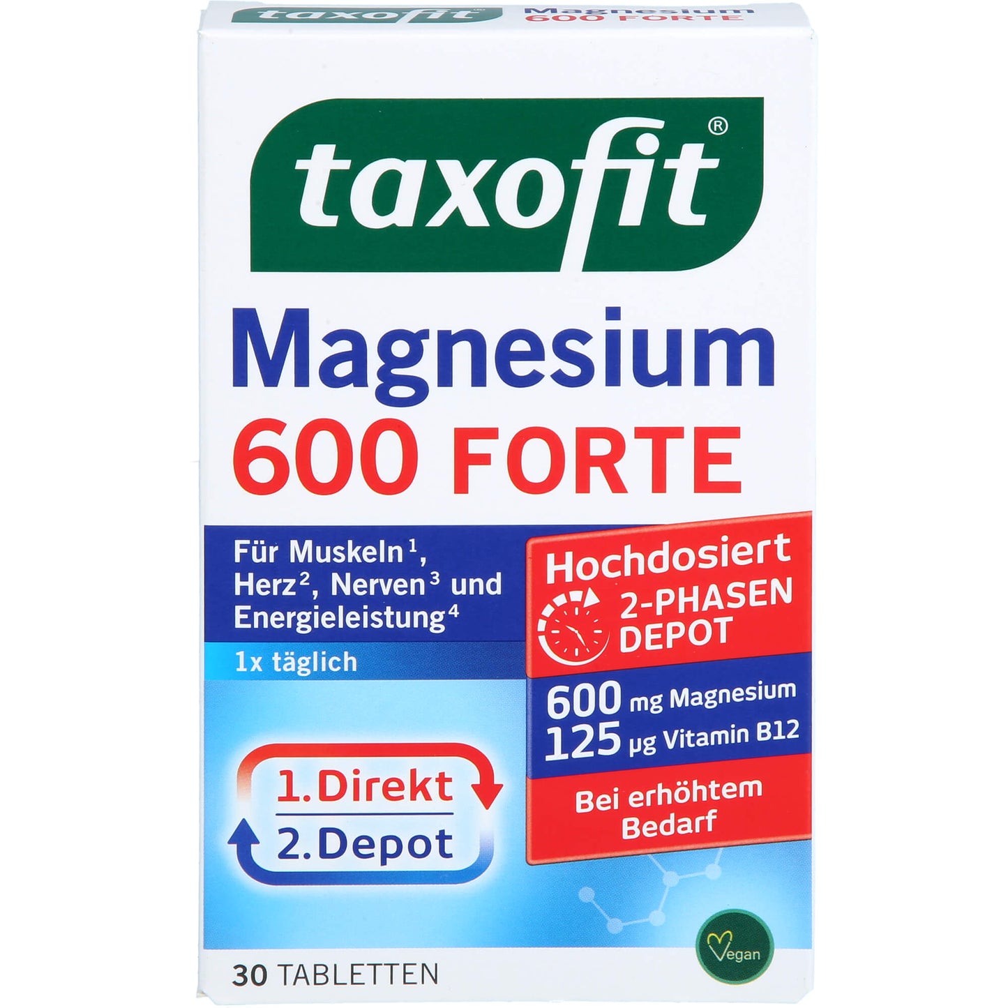 TAXOFIT Magnesium 600 FORTE Depot Tabletten 30 St