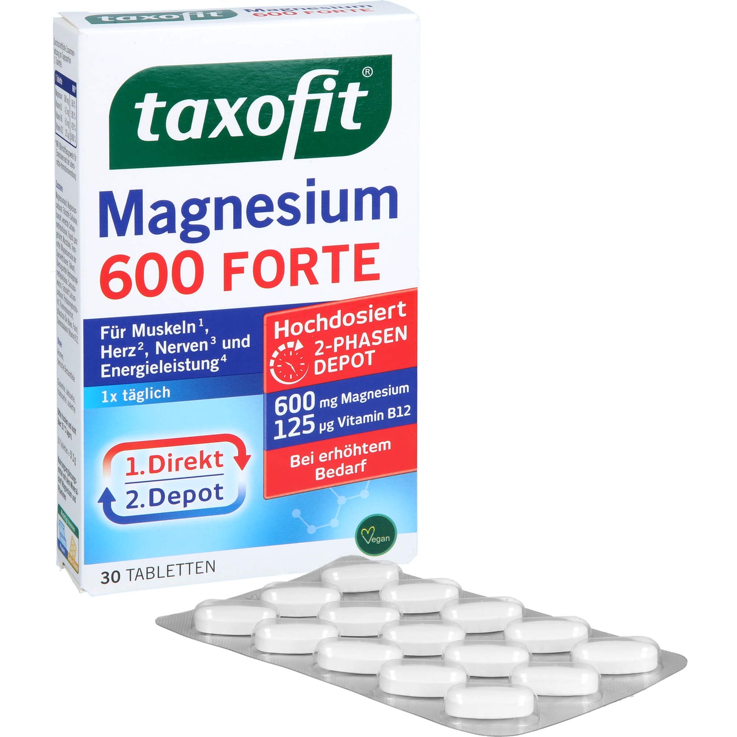 TAXOFIT Magnesium 600 FORTE Depot Tabletten 30 St