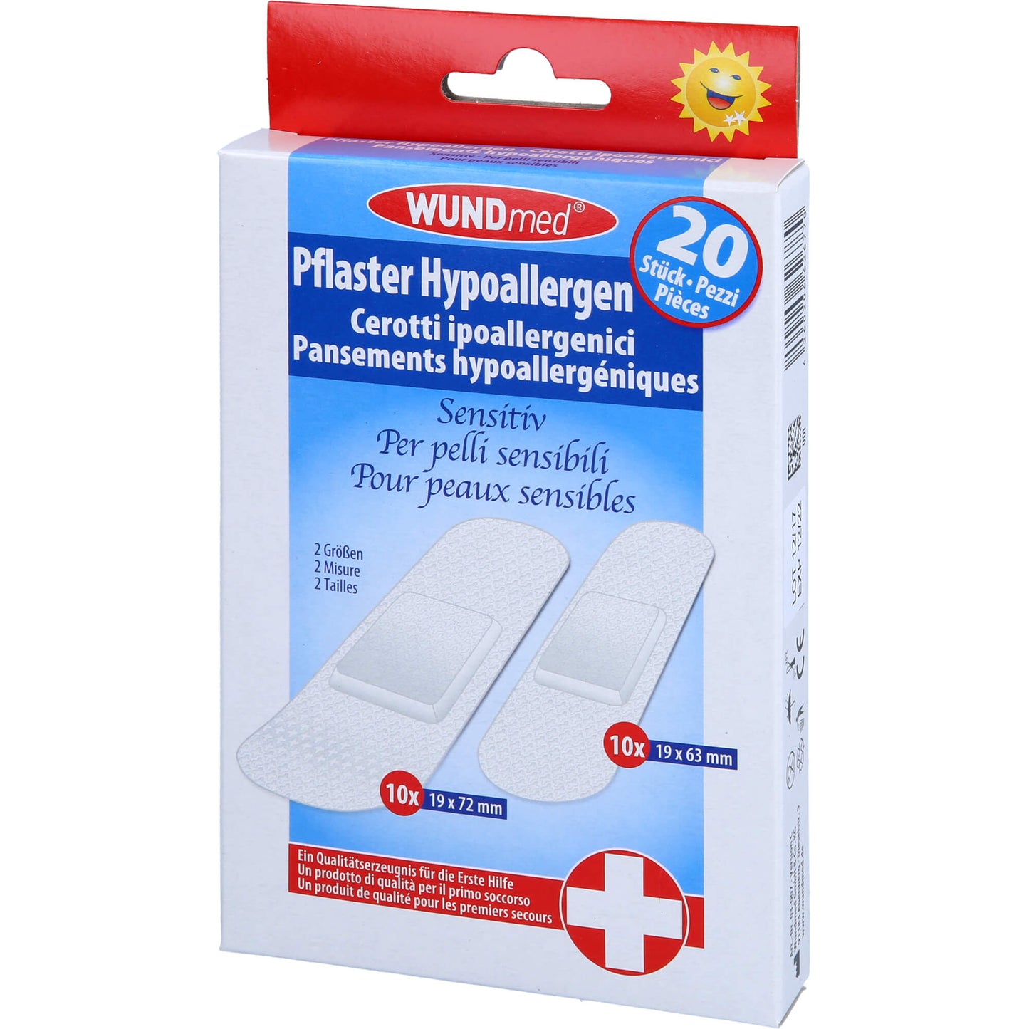 PFLASTER hypoallergen sensitiv transparent 2 Größ. 20 St