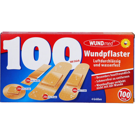WUNDPFLASTER luftdurchlässig+wasserfest 4 Größen 100 St