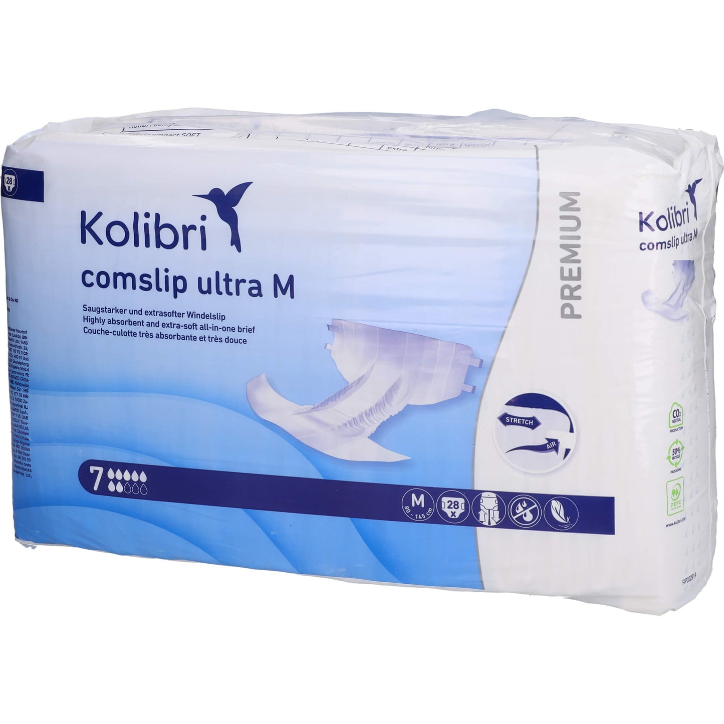 KOLIBRI comslip premium ultra M 80-145 cm 28 St