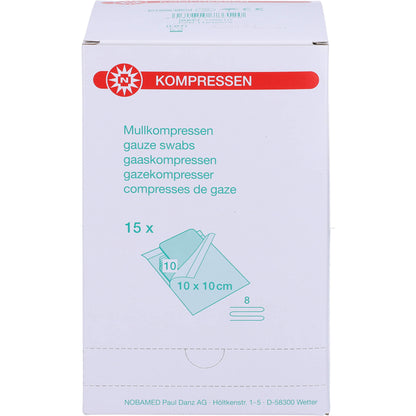 KOMPRESSEN 10x10 cm steril 8fach 15X10 St
