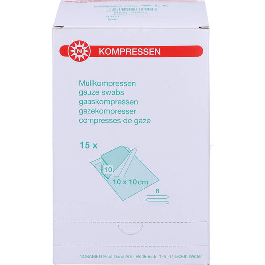 KOMPRESSEN 10x10 cm steril 8fach 15X10 St