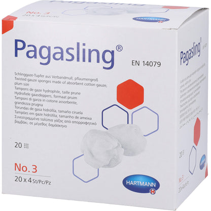 PAGASLING Mulltupfer Gr.3 pflaumengroß steril 20X4 St