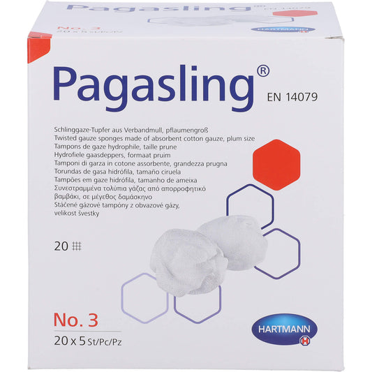 PAGASLING Mulltupfer Gr.3 pflaumengroß steril 20X5 St