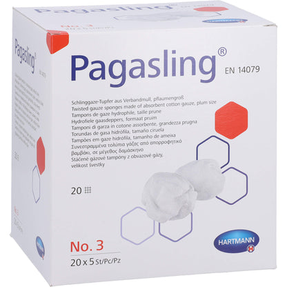 PAGASLING Mulltupfer Gr.3 pflaumengroß steril 20X5 St
