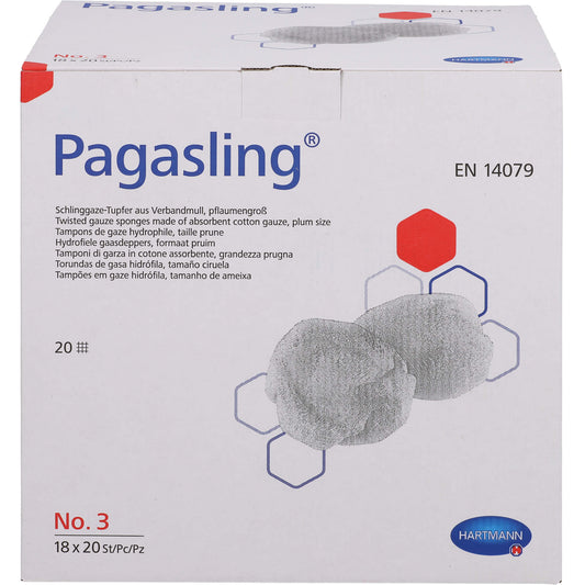 PAGASLING Mulltupfer Gr.3 pflaumengroß steril 18X20 St