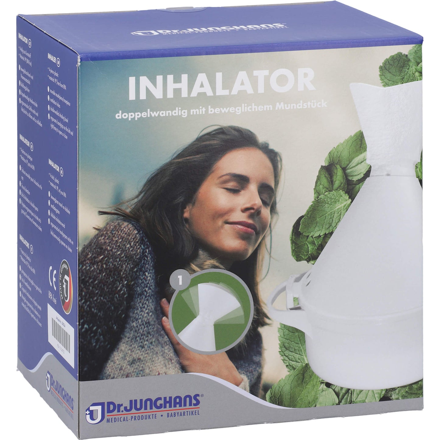 INHALATOR Kunststoff doppelwandig bewegl.Mundstück 1 St
