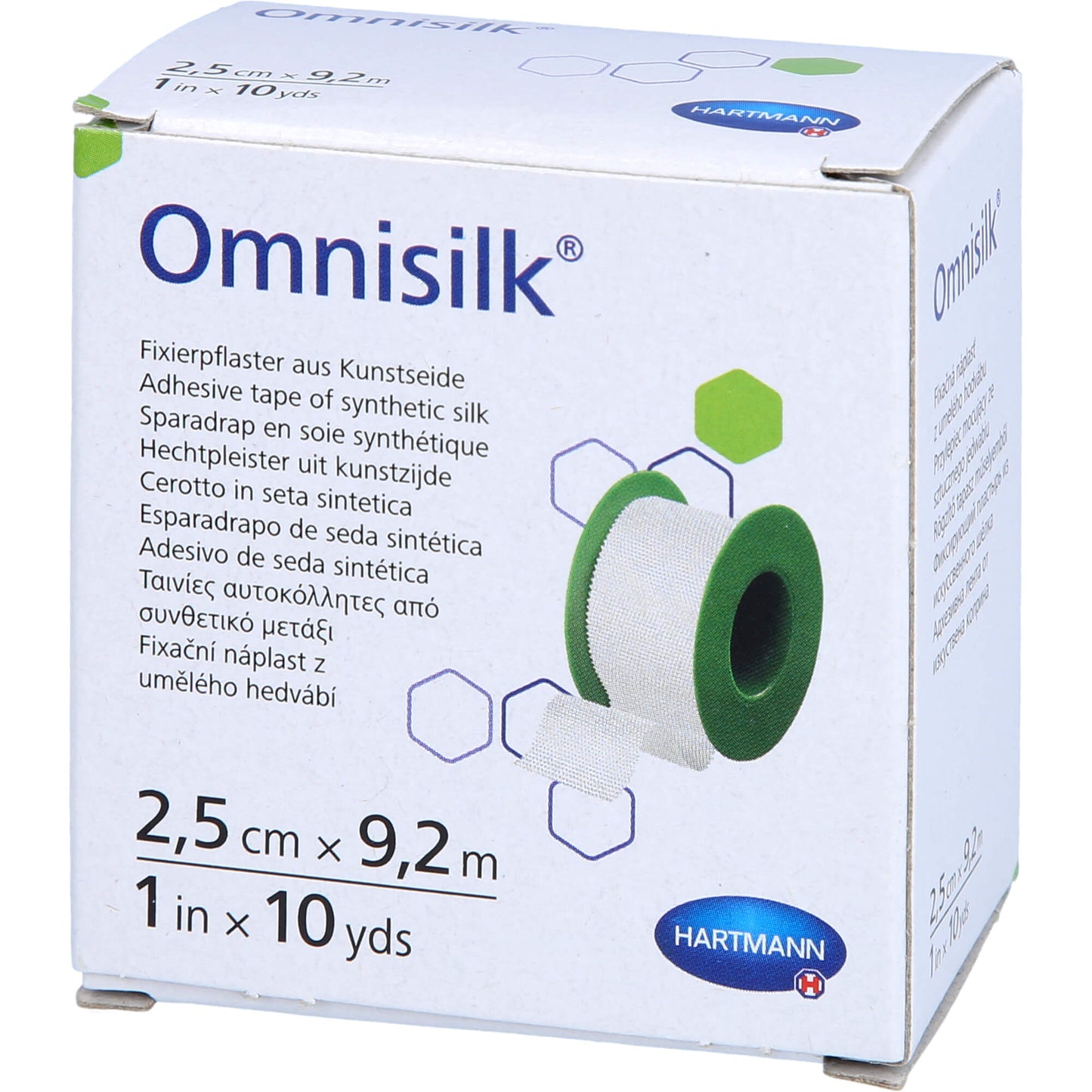 OMNISILK Fixierpflaster Kunstseide 2,5 cmx9,2 m 1 St