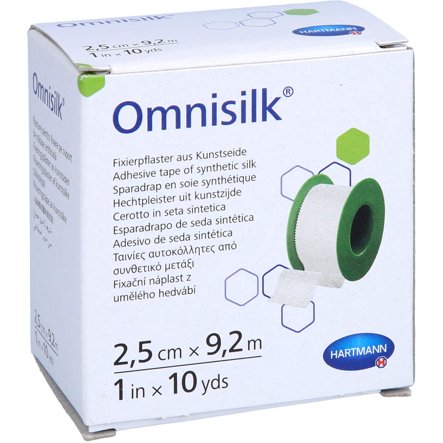 OMNISILK Fixierpflaster Kunstseide 2,5 cmx9,2 m 1 St