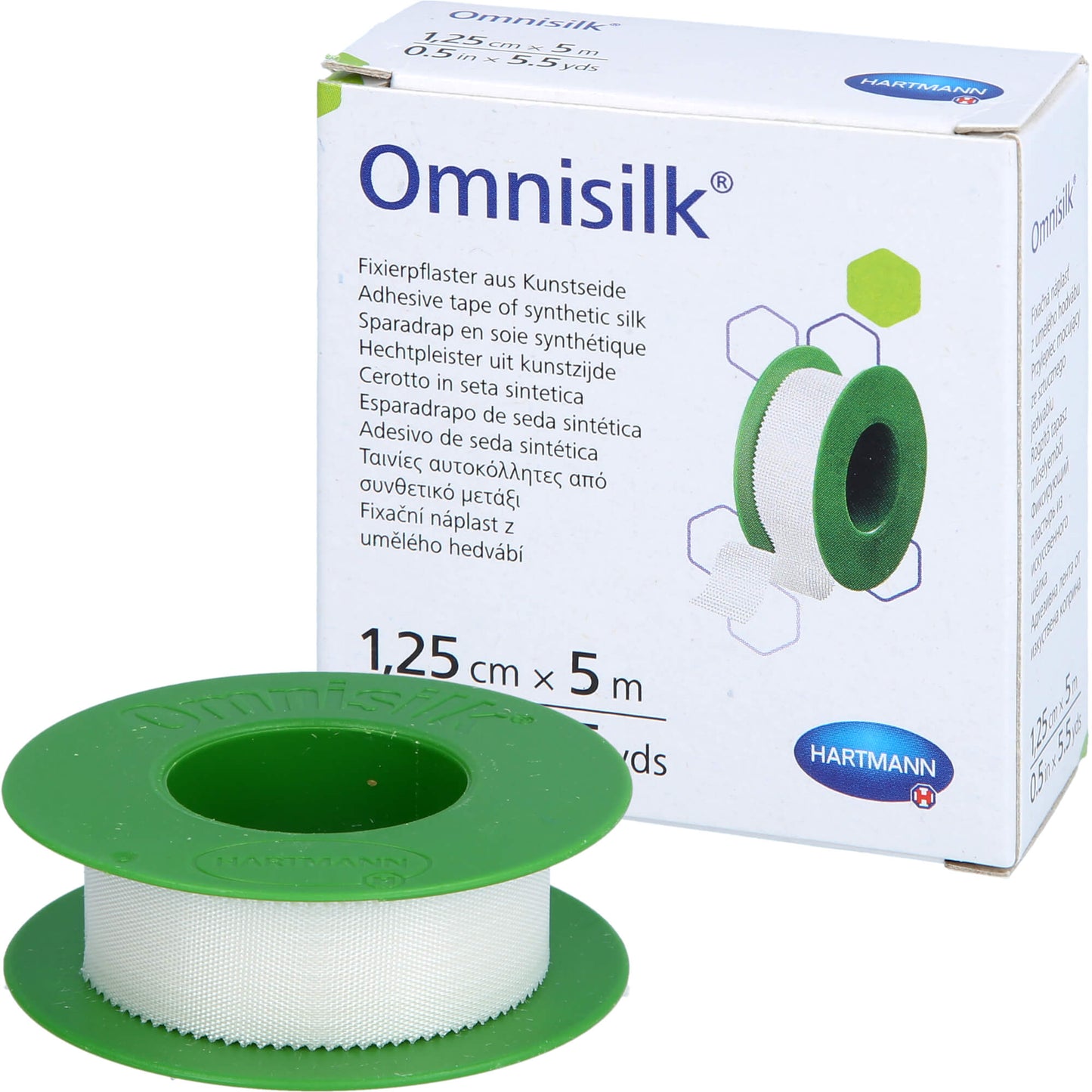 OMNISILK Fixierpflaster Kunstseide 1,25 cmx5 m 1 St