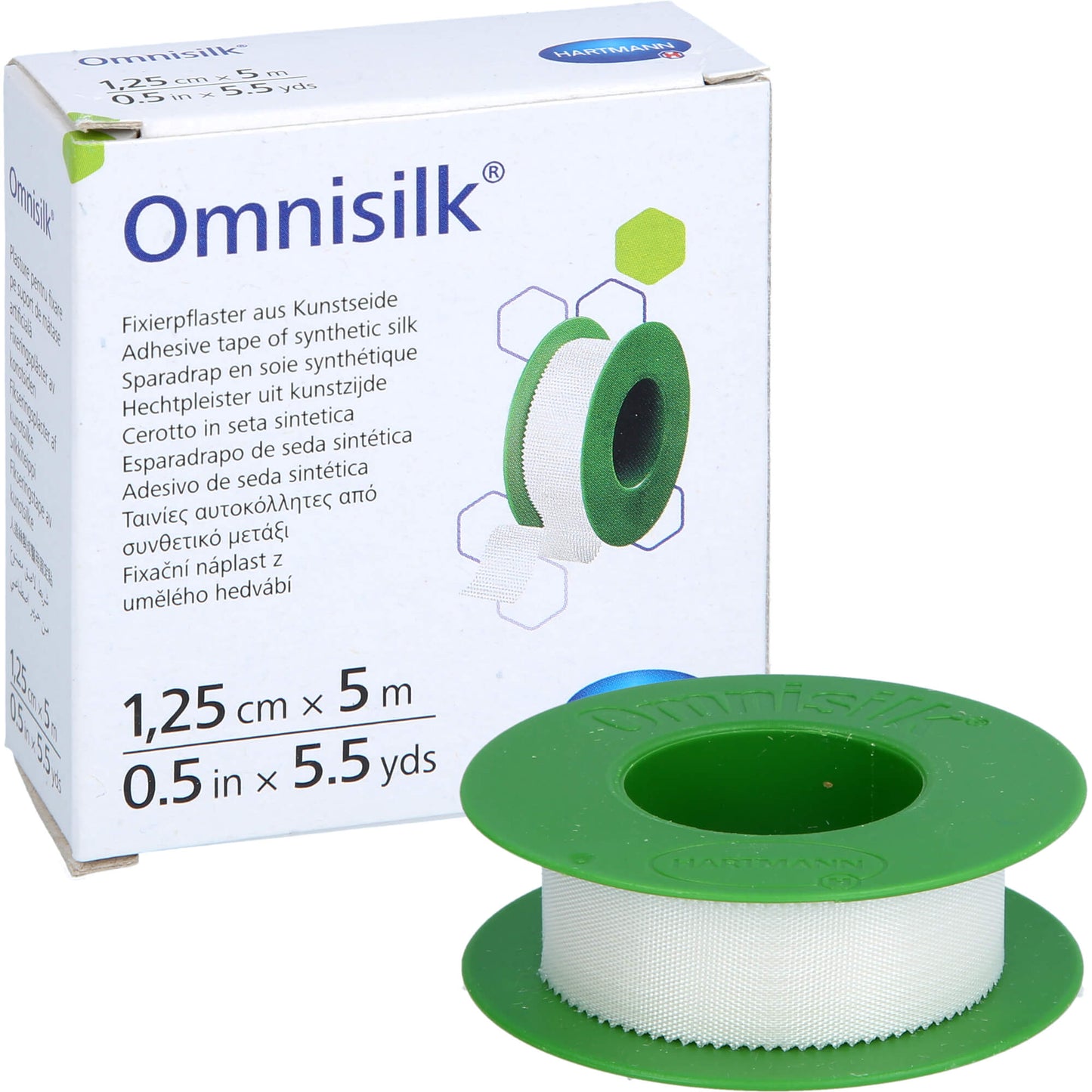 OMNISILK Fixierpflaster Kunstseide 1,25 cmx5 m 1 St
