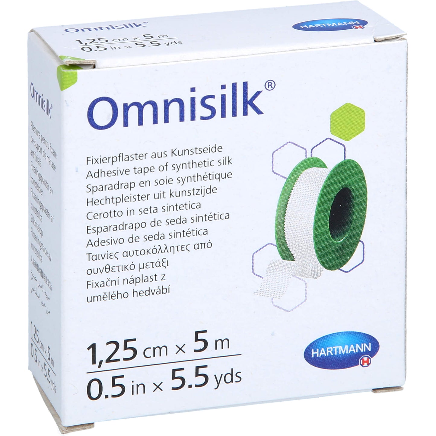 OMNISILK Fixierpflaster Kunstseide 1,25 cmx5 m 1 St