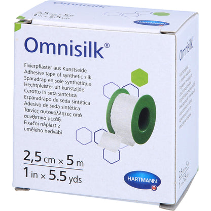 OMNISILK Fixierpflaster Kunstseide 2,5 cmx5 m 1 St