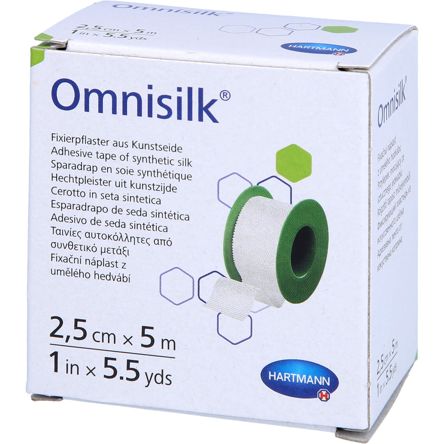 OMNISILK Fixierpflaster Kunstseide 2,5 cmx5 m 1 St