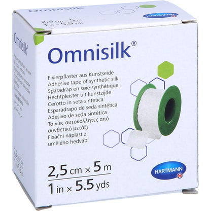 OMNISILK Fixierpflaster Kunstseide 2,5 cmx5 m 1 St