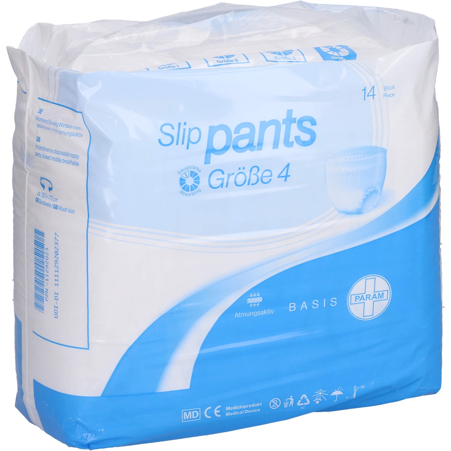 PARAM Slip Pants Basis Gr.4 14 St
