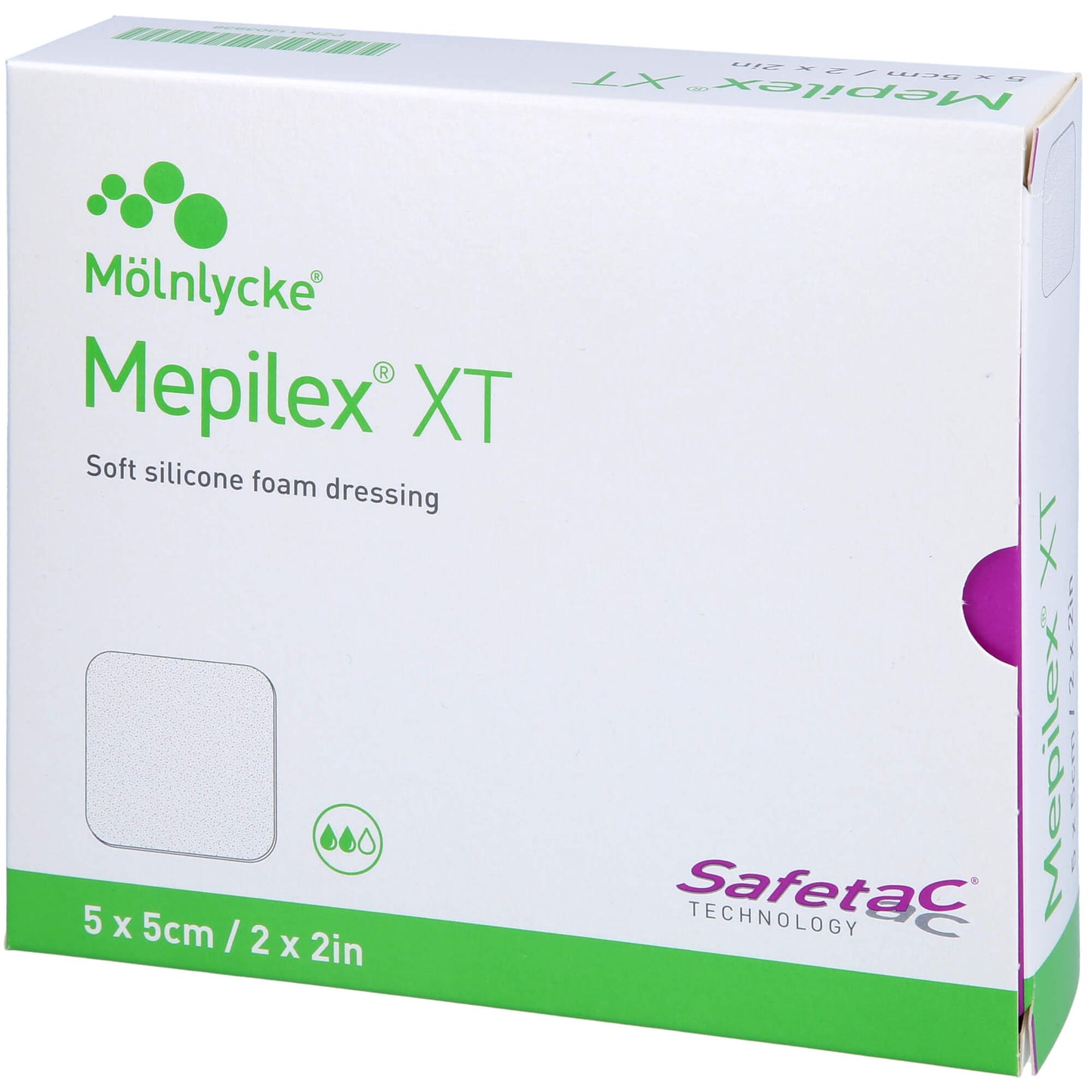 MEPILEX XT 5x5 cm Schaumverband 5 St